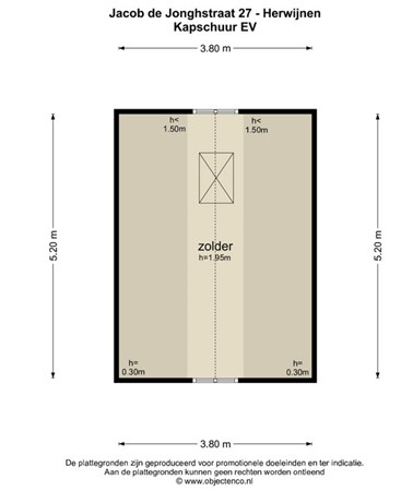 Floorplan - Jacob de Jonghstraat 27, 4171 BX Herwijnen